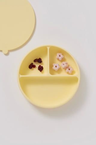 附蓋吸盤式矽膠餐盤
