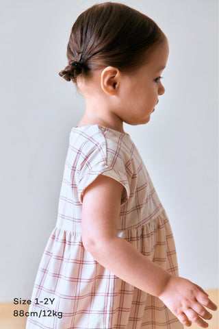 冷感棉格紋洋裝（1-6歲）