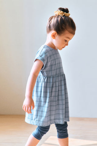 冷感棉格紋洋裝（1-6歲）