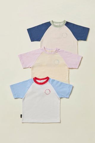 純棉撞色7分袖T恤 (80-130)