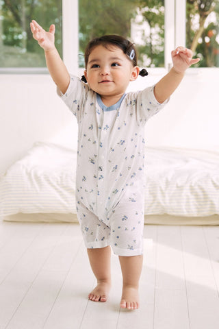 [2.4上市] 純棉網眼七分連身衣