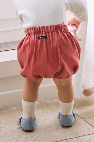 【優惠套組】白色遮陽帽&燈籠褲-2P