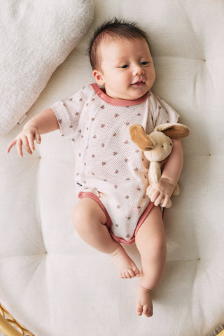 [2.4上市] 新生兒純棉網眼連身衣