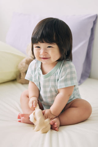 [2.4上市] 新生兒純棉網眼連身衣