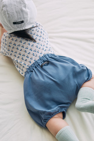 【優惠套組】白色遮陽帽&燈籠褲-2P