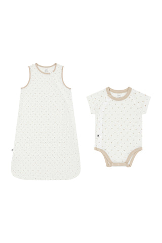 【優惠套組】純棉網眼連身衣+網眼防踢被-2p