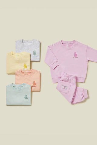 輕柔棉質長袖運動套裝 (80-130)