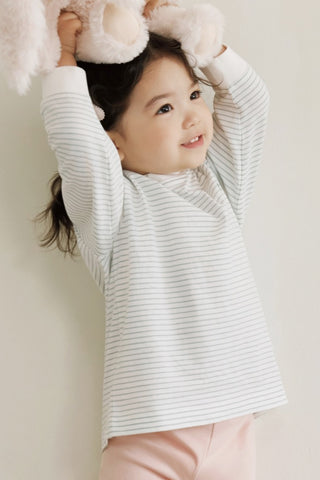 純棉條紋長袖T恤 (80-130)