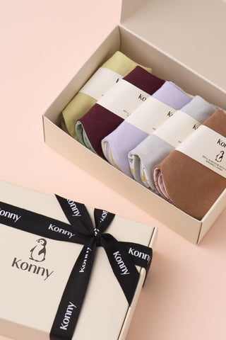 Konny口水巾禮盒-雙面雙色5件 (附品牌紙袋)