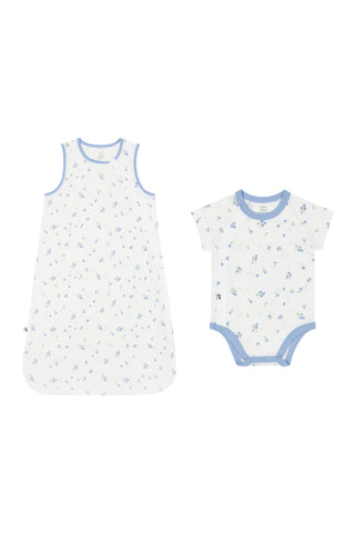 【優惠套組】純棉網眼連身衣+網眼防踢被-2p