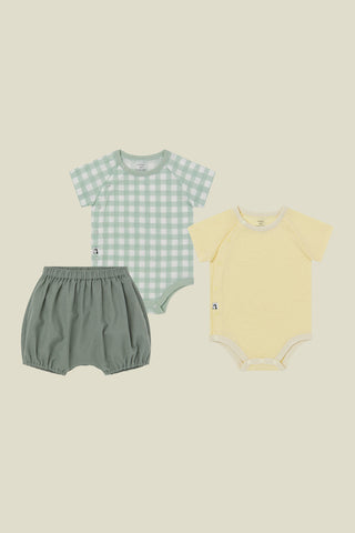 【優惠套組】純棉網眼連身衣&燈籠褲-3P