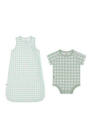 【優惠套組】純棉網眼連身衣+網眼防踢被-2p