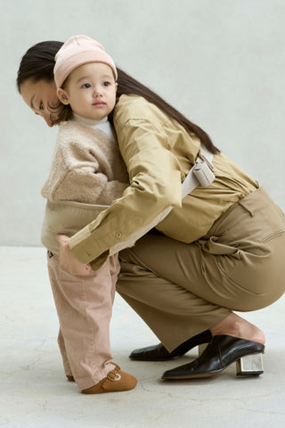 雙重支撐單肩腰凳嬰兒背帶-燈芯絨款