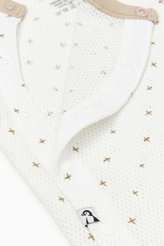 [2.4上市] 新生兒純棉網眼連身衣