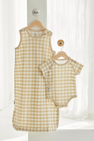 【優惠套組】純棉網眼連身衣+網眼防踢被-2p