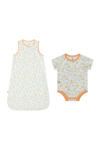 【優惠套組】純棉網眼連身衣+網眼防踢被-2p