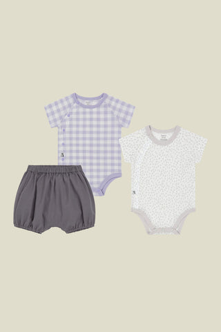 【優惠套組】純棉網眼連身衣&燈籠褲-3P