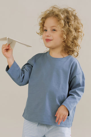 輕柔匹馬棉長袖T恤 (80-130)