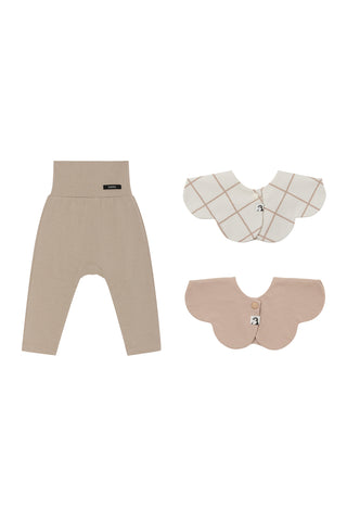 【優惠套組】Konny口水巾&輕柔莫代爾護肚緊身褲-3P