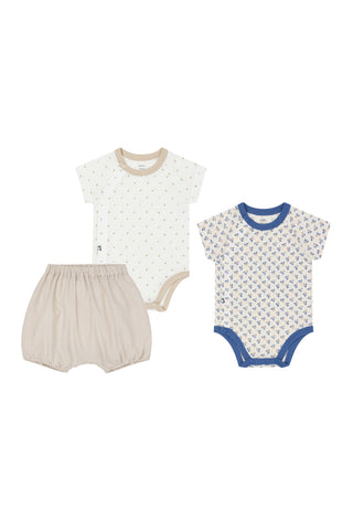 【優惠套組】純棉網眼連身衣&燈籠褲-3P