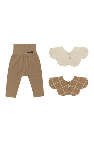 【優惠套組】Konny口水巾&輕柔莫代爾護肚緊身褲-3P