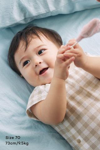 [2.4上市] 新生兒純棉網眼連身衣