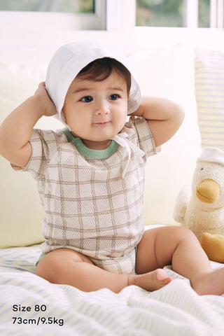 [2.4上市] 新生兒純棉網眼連身衣