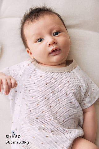 [2.4上市] 新生兒純棉網眼連身衣