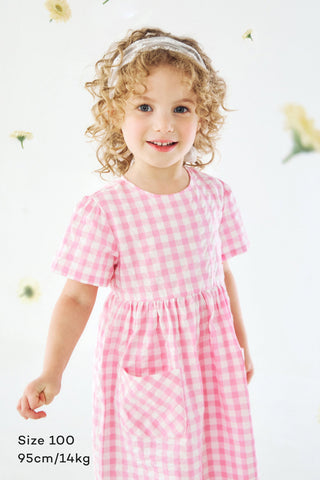 泡泡紗格紋連衣裙 (80-130)
