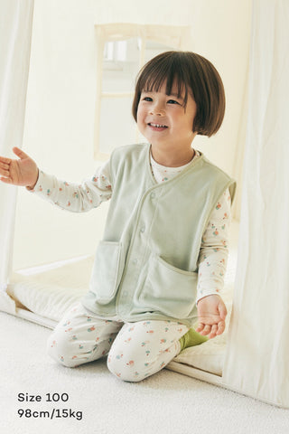 條紋絨面背心