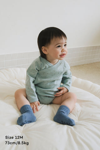 莫代爾超柔長袖連體衣 全開式（6-12M）