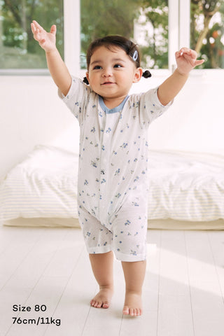 [2.4上市] 純棉網眼七分連身衣