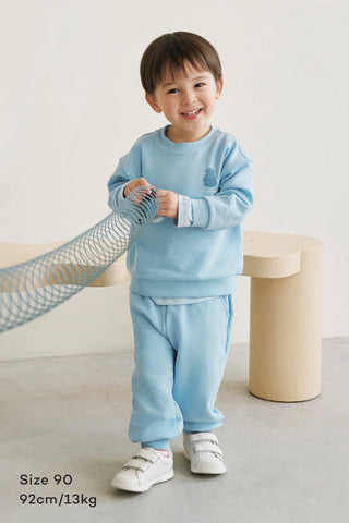 輕柔棉質長袖運動套裝 (80-130)