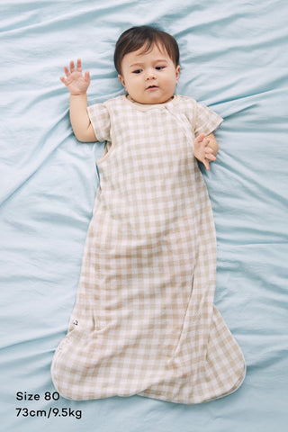 【優惠套組】純棉網眼連身衣+網眼防踢被-2p