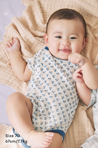 [2.4上市] 新生兒純棉網眼連身衣
