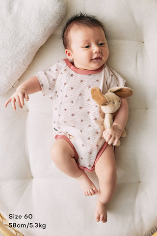 [2.4上市] 新生兒純棉網眼連身衣