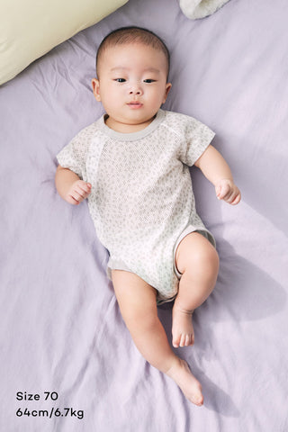 [2.4上市] 新生兒純棉網眼連身衣