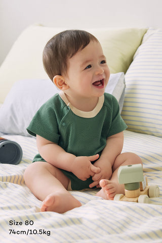 [2.4上市] 新生兒純棉網眼連身衣