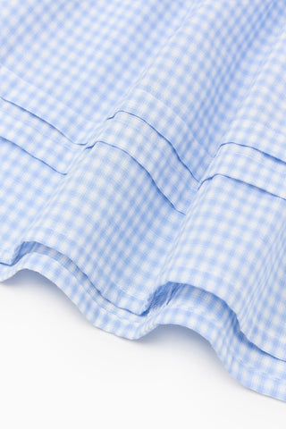 格紋公主袖連身裙 (80-130)