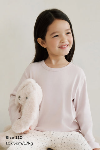 莫代爾羅紋長袖T恤 (70-130)